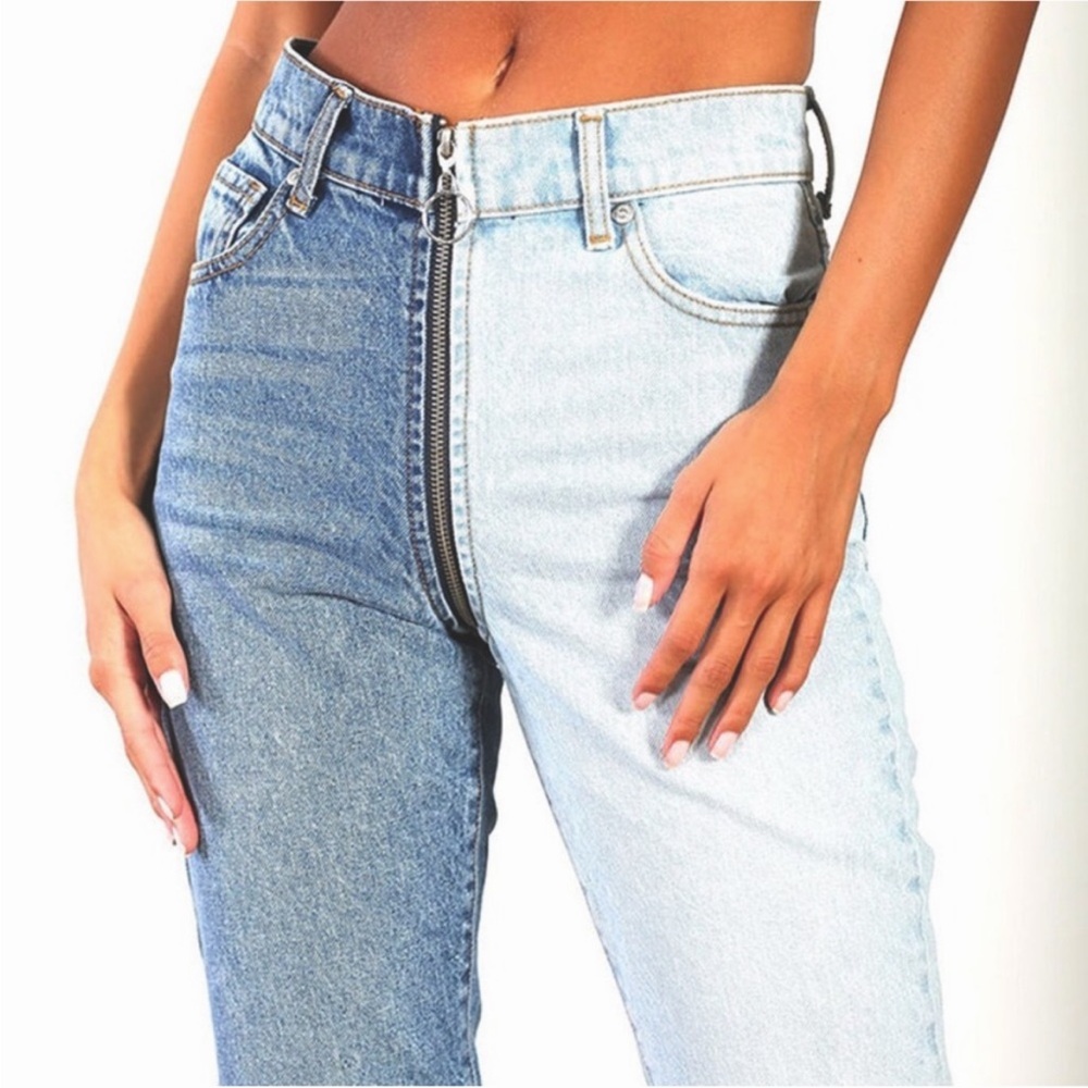 Revice Denim Two Toned Yin Yang Cropped- Size 27
